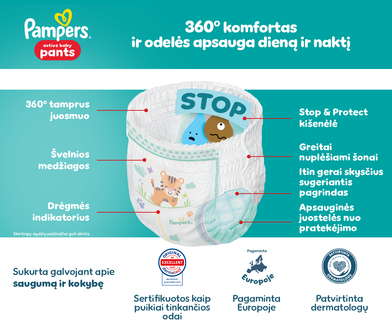 Pampers sauskelnes kelnaites